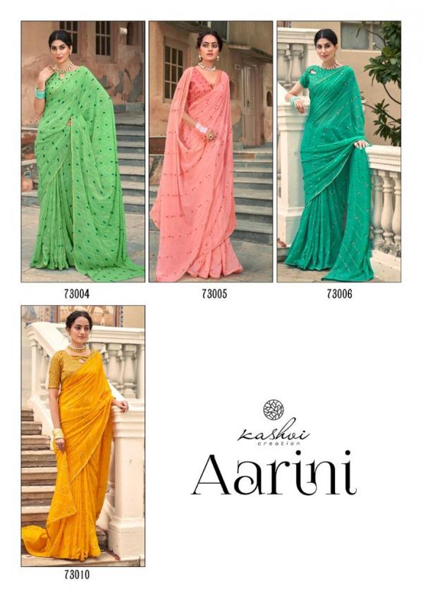 Kashvi Aarini Fancy Wear Georgette Designer Saree Collection